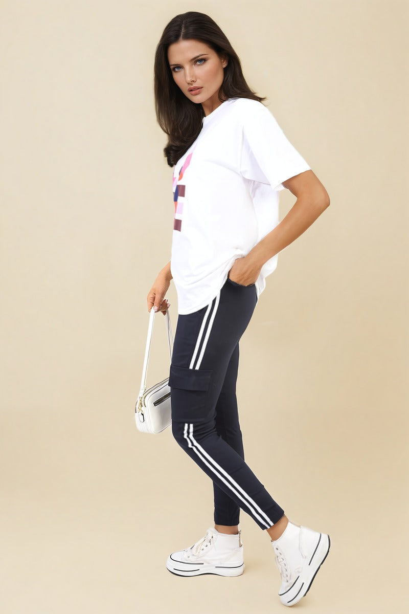 "Shop Isabel Drawstring Waist Cargo Trousers - Stylish & Comfortable Casual Wear in Multiple Colours!"