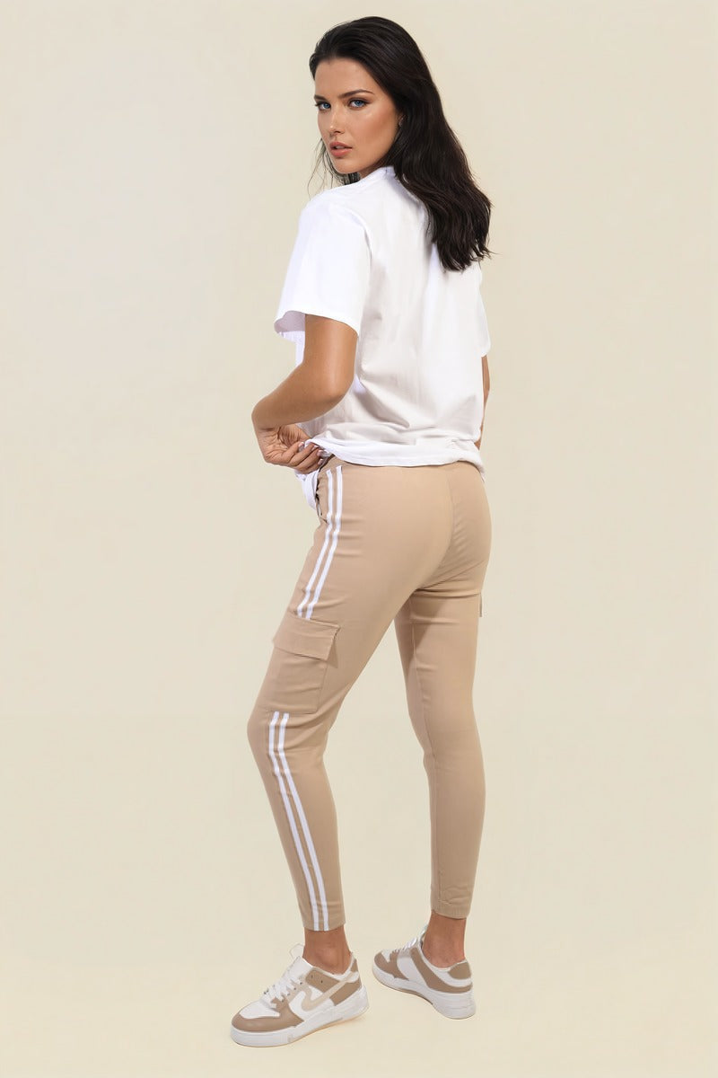 "Shop Isabel Drawstring Waist Cargo Trousers - Stylish & Comfortable Casual Wear in Multiple Colours!"
