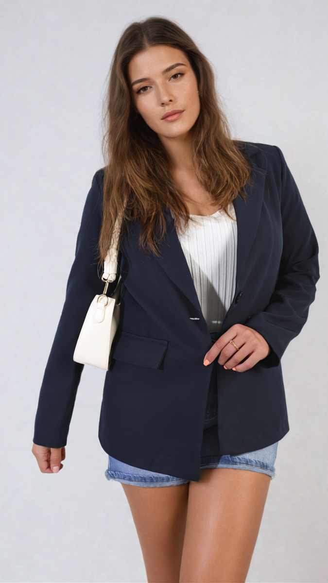 Shop Jemma Open Front Oversized Casual Blazer | Elevate Your Everyday Style with the Jemma Open Front Oversized Casual Blazer