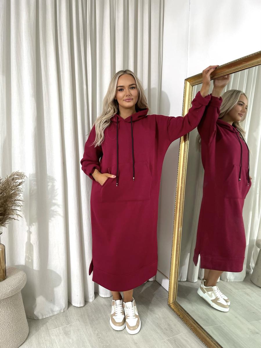 Kangaroo Pocket Long Loose Hoodie