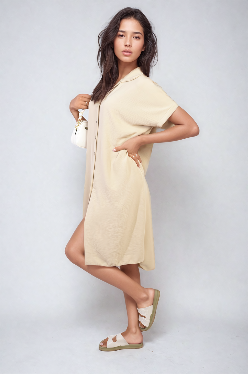Button Front Shirt Dress