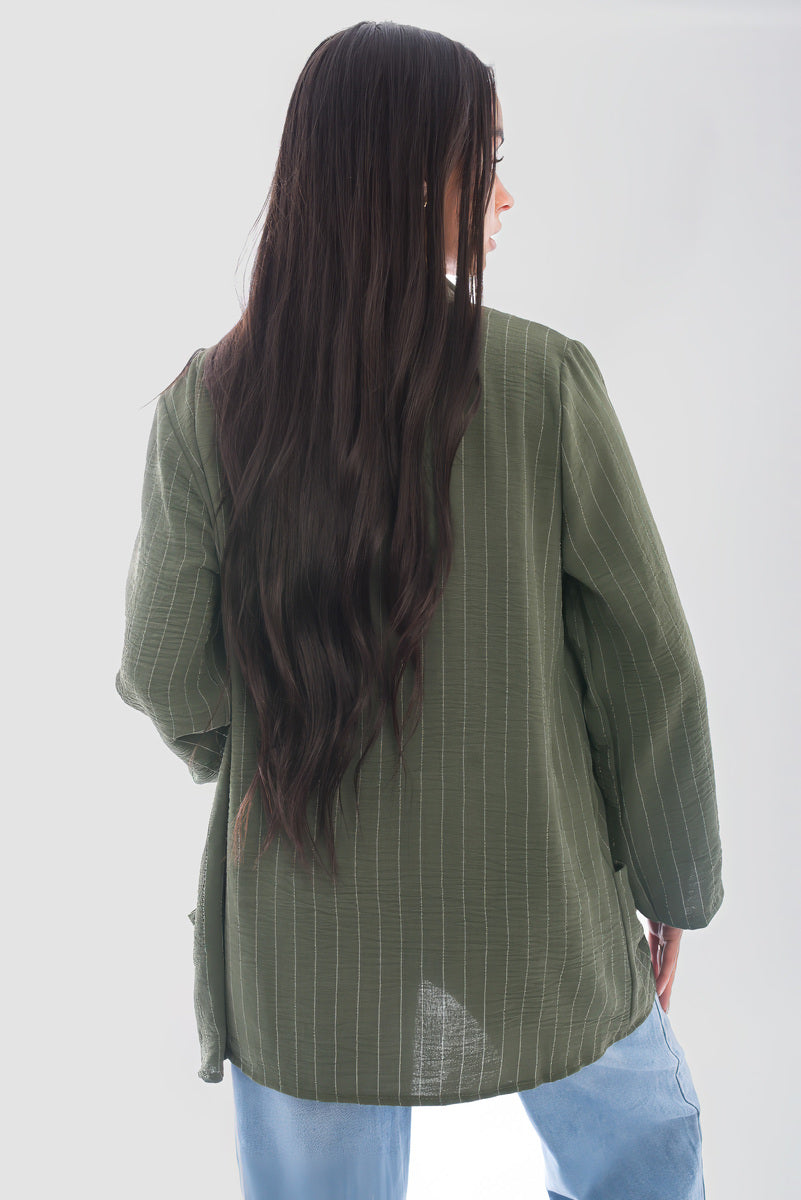 Cozy Up with the Leslie Oversized Striped Long Sleeve Cardigan