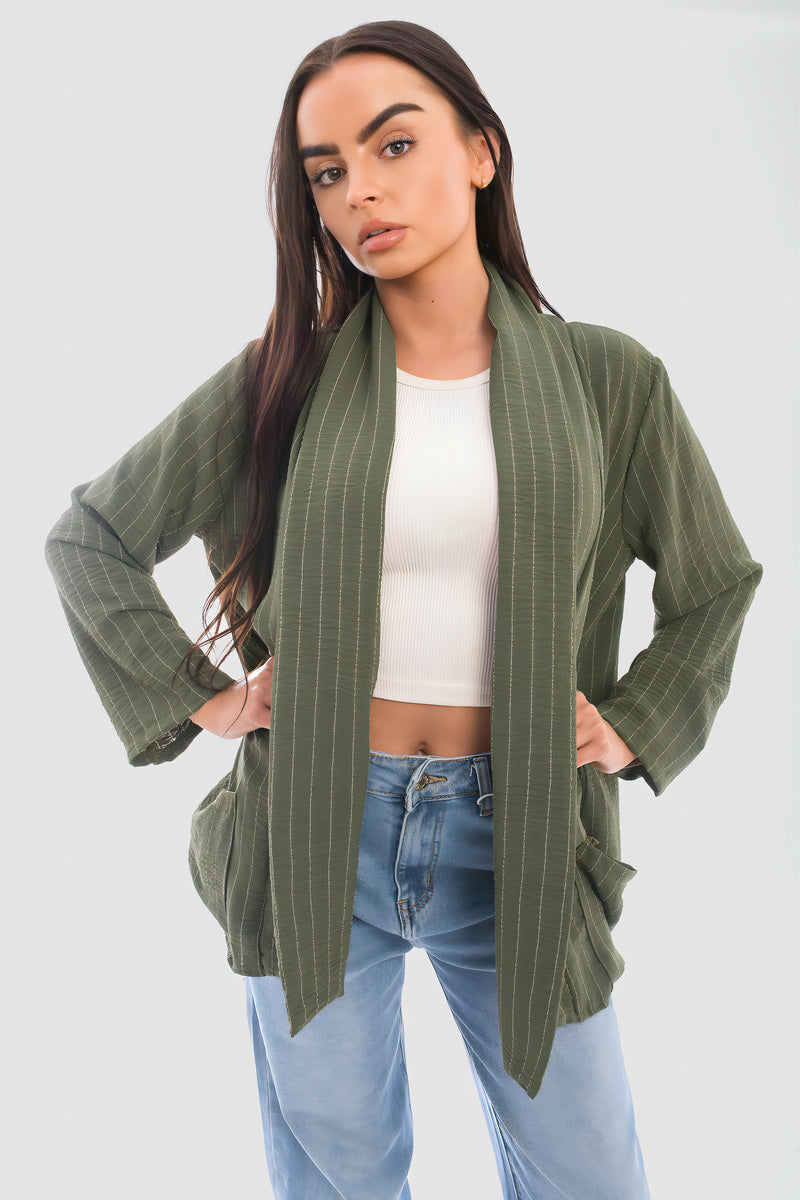 Cozy Up with the Leslie Oversized Striped Long Sleeve Cardigan