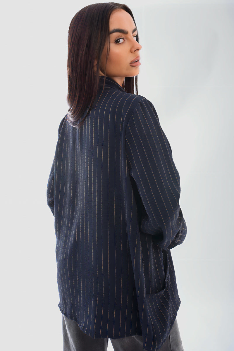 Cozy Up with the Leslie Oversized Striped Long Sleeve Cardigan