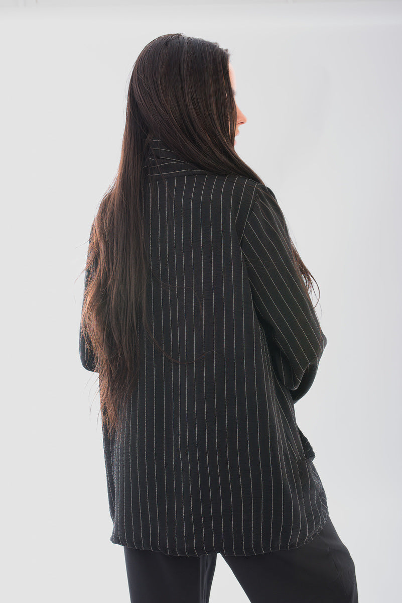 Cozy Up with the Leslie Oversized Striped Long Sleeve Cardigan