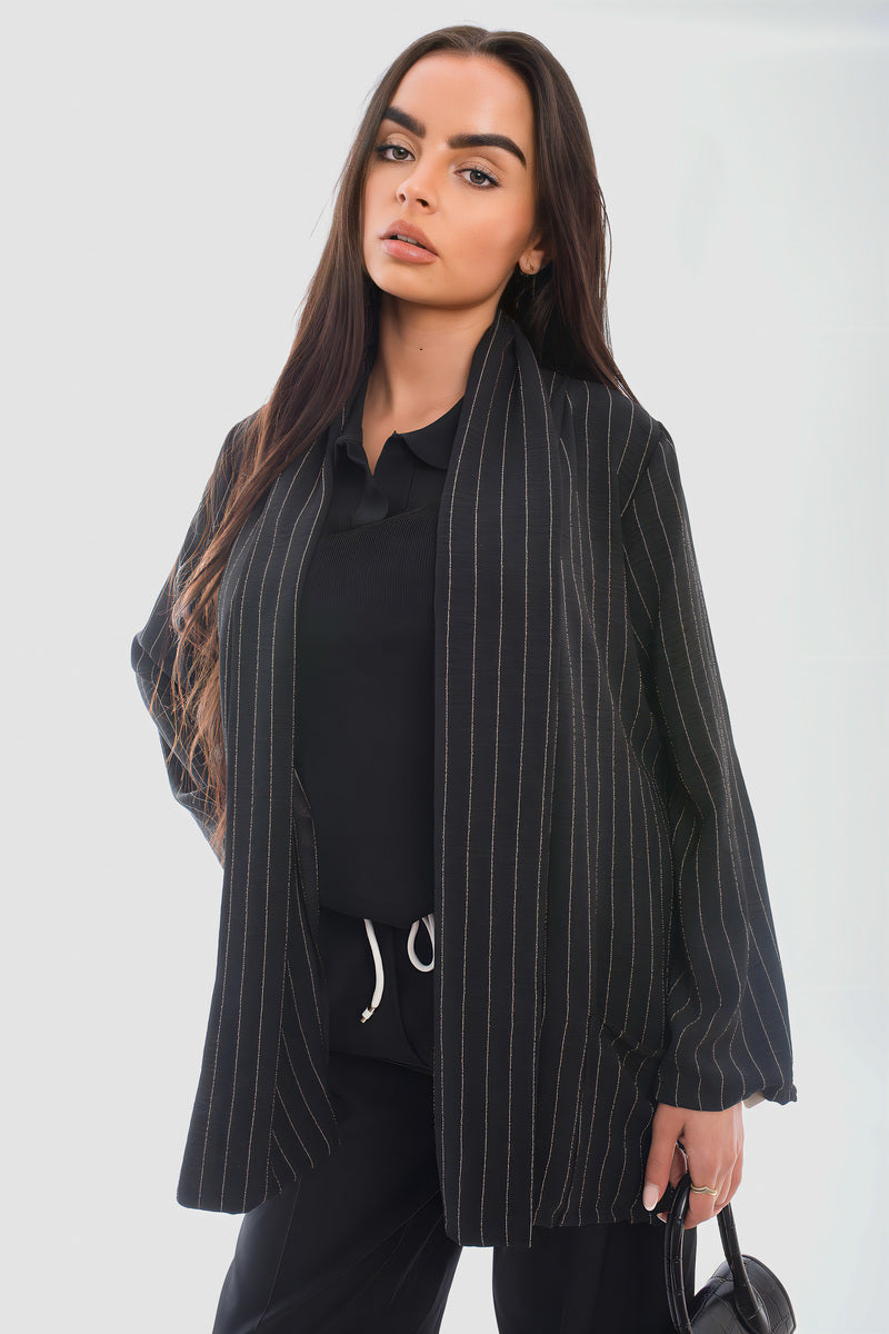 Cozy Up with the Leslie Oversized Striped Long Sleeve Cardigan