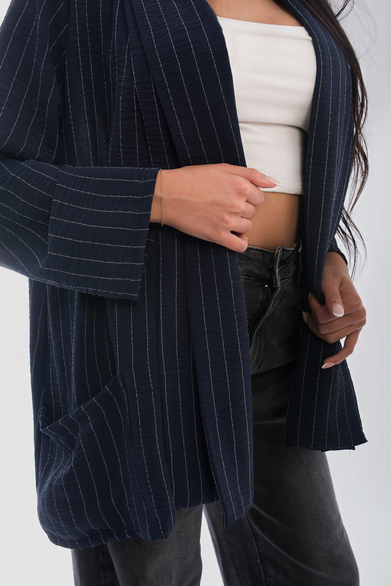 Cozy Up with the Leslie Oversized Striped Long Sleeve Cardigan