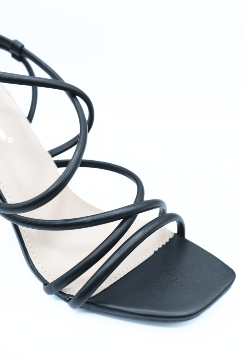 Chic & Comfy: Linda Strappy Buckle Block High Heels
