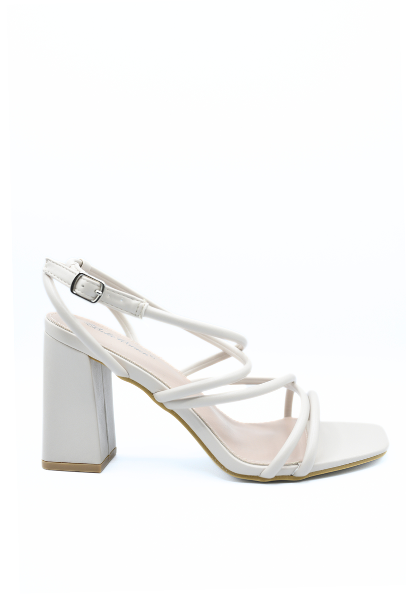 Chic & Comfy: Linda Strappy Buckle Block High Heels