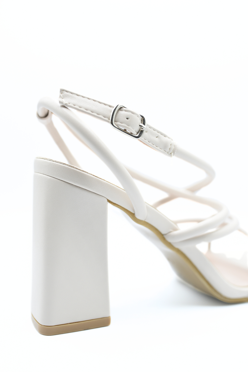 Chic & Comfy: Linda Strappy Buckle Block High Heels