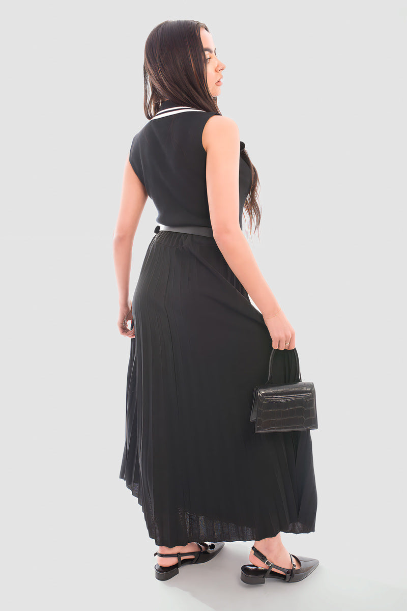 Elevate Your Wardrobe with the Sasha Belted Maxi Length Pleated Skirt