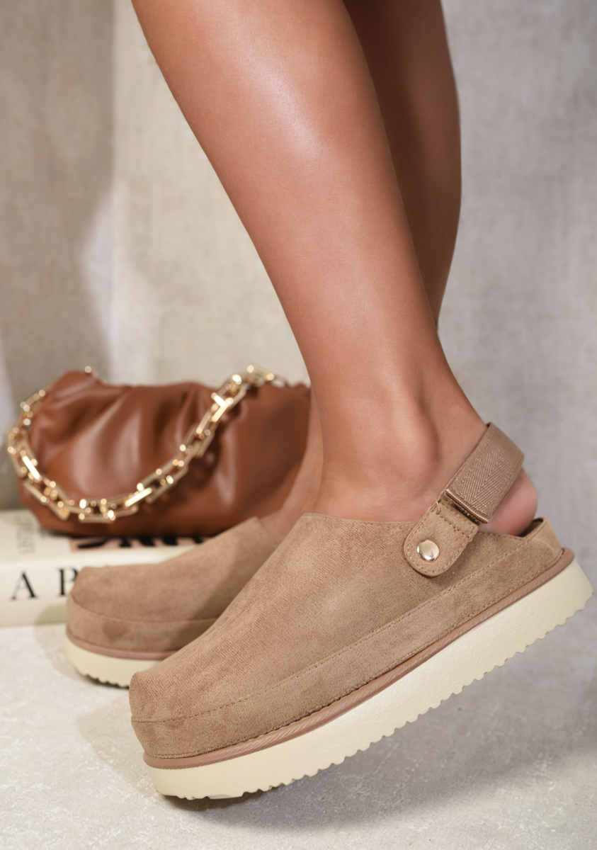 Elevate Your Look with Anna Chunky Slingback Closed Toe Clogs