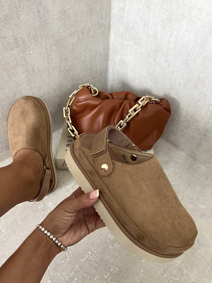 Elevate Your Look with Anna Chunky Slingback Closed Toe Clogs