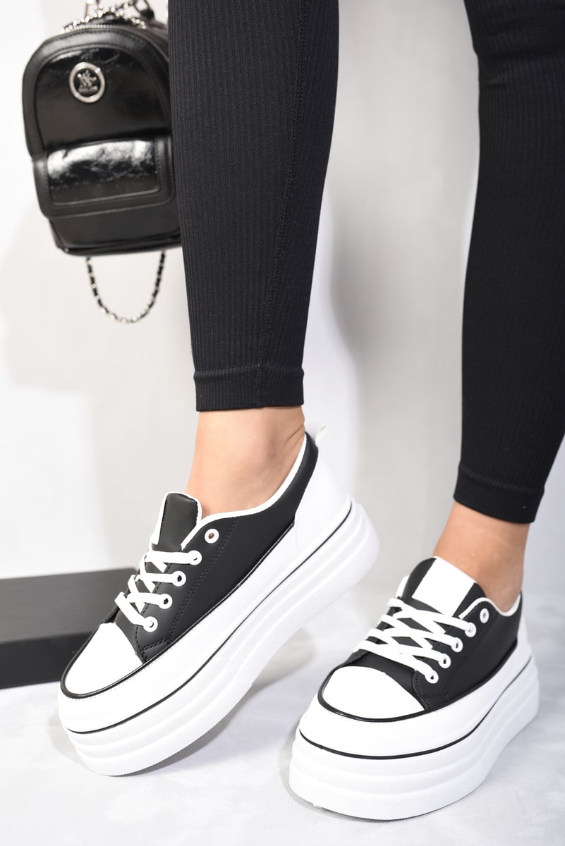 "Shop Breanna Platform Wedge Lace Up Trainers - Stylish & Comfortable Casual Footwear in Multiple Colors!"