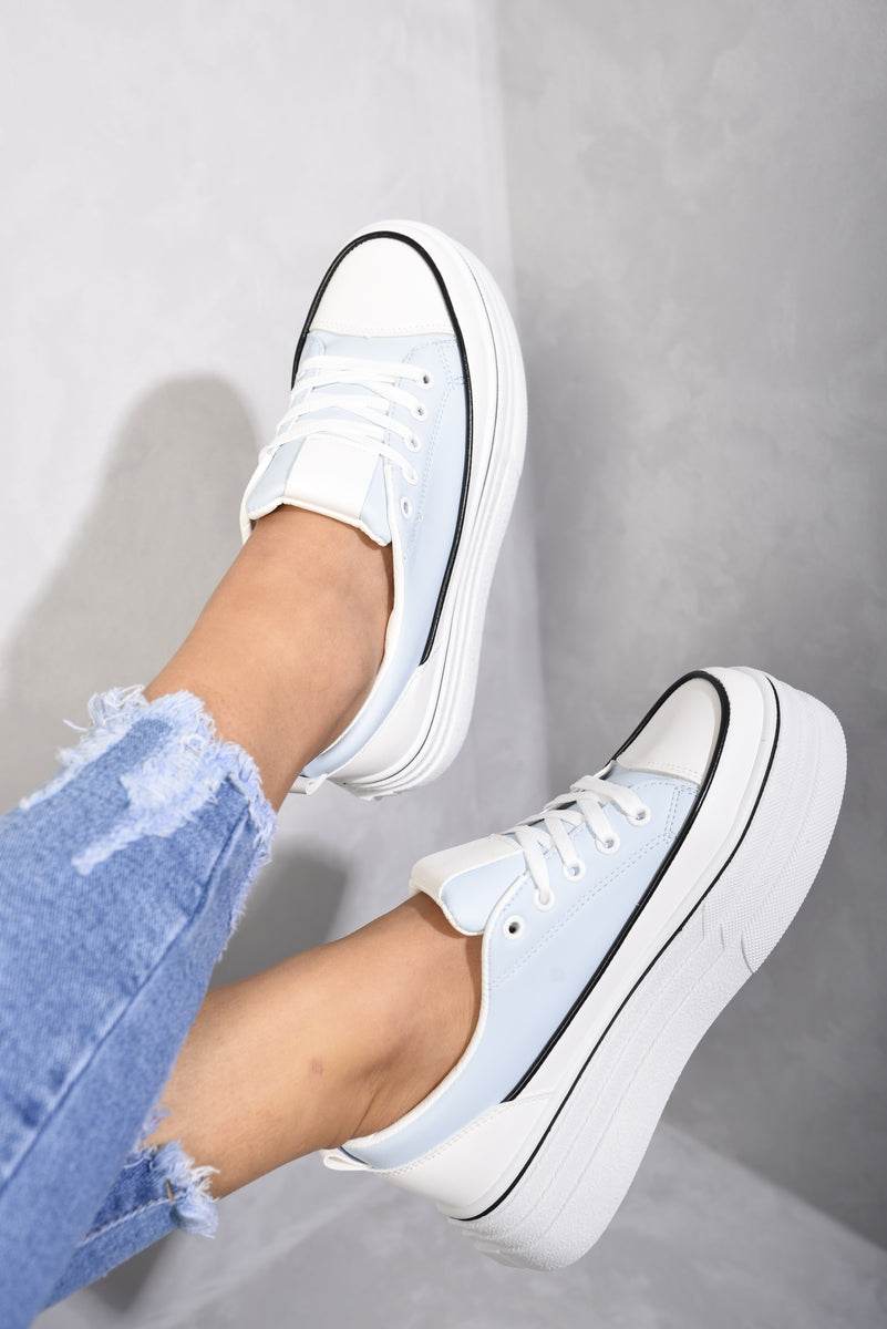 "Shop Breanna Platform Wedge Lace Up Trainers - Stylish & Comfortable Casual Footwear in Multiple Colors!"