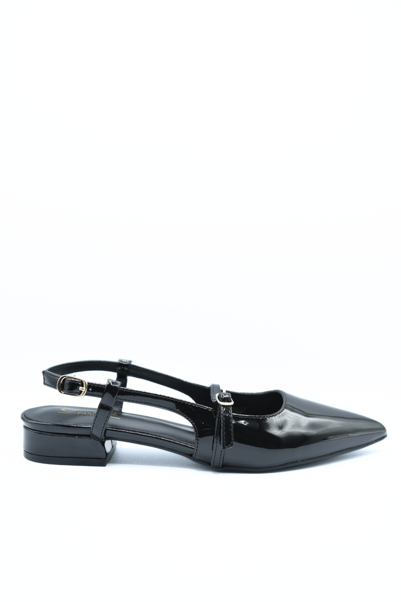 Step in Style with Charlene Slingback Pointed Closed Toe Low Heel Sandals