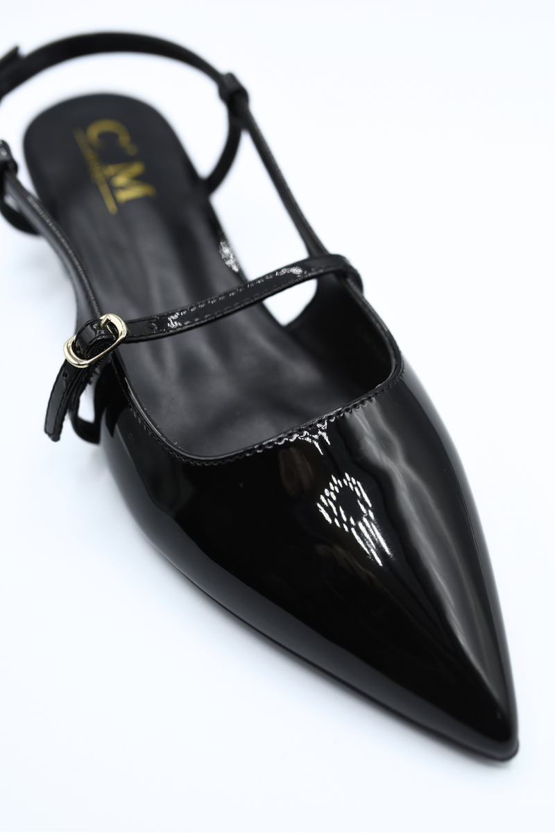 Step in Style with Charlene Slingback Pointed Closed Toe Low Heel Sandals