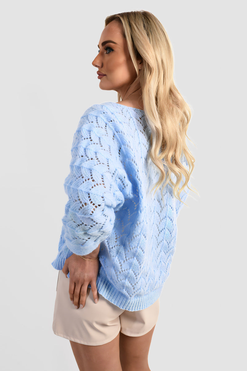 Cozy & Stylish: Eliza Half Sleeve Chunky Cable Knit Jumper