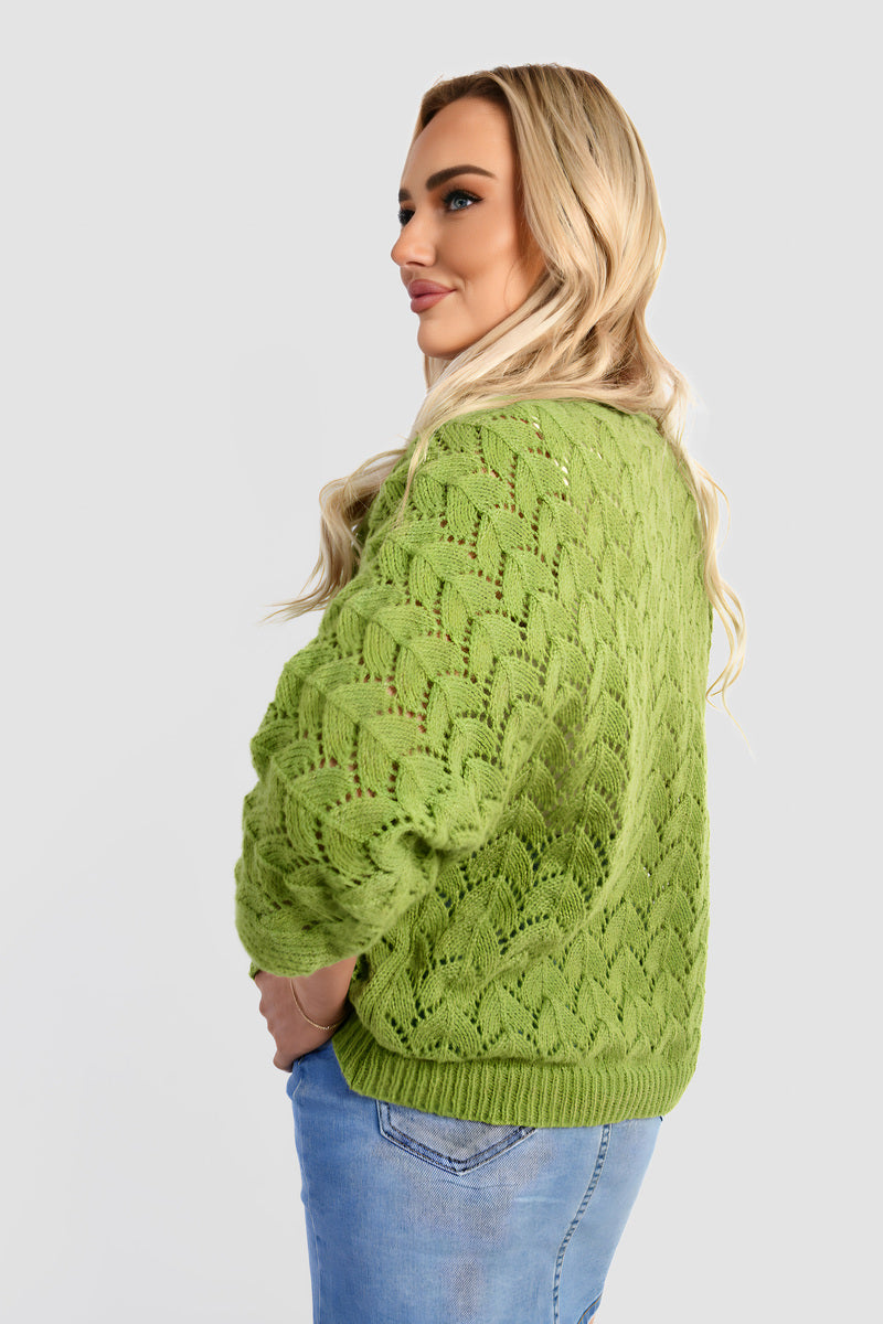 Cozy & Stylish: Eliza Half Sleeve Chunky Cable Knit Jumper