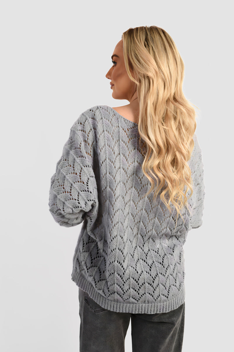 Cozy & Stylish: Eliza Half Sleeve Chunky Cable Knit Jumper