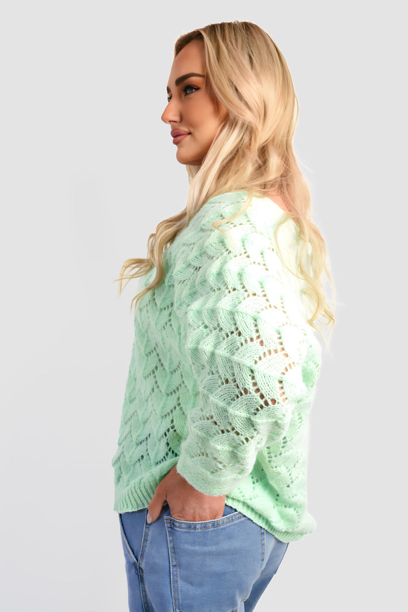 Cozy & Stylish: Eliza Half Sleeve Chunky Cable Knit Jumper