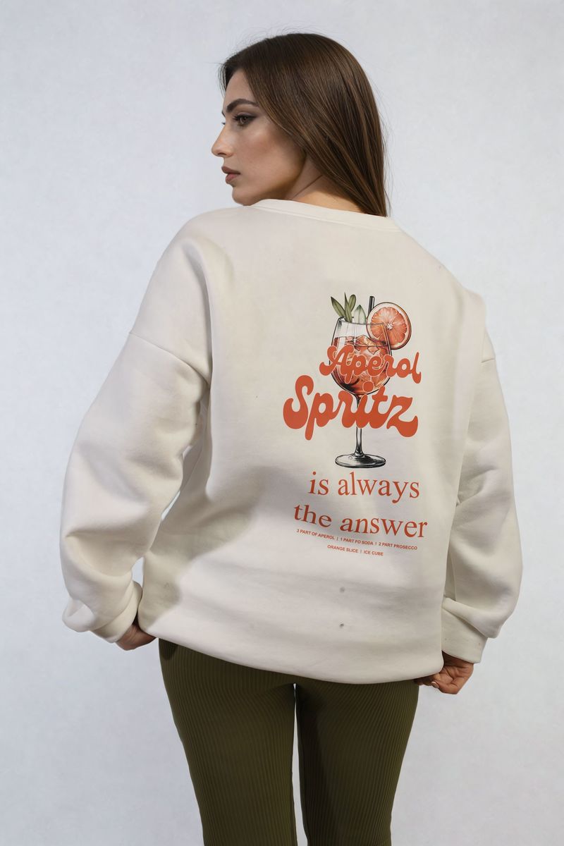 Cocktail Graphic Knitted Jumper-Aperol Spritz