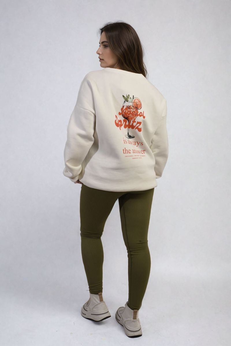Cocktail Graphic Knitted Jumper-Aperol Spritz
