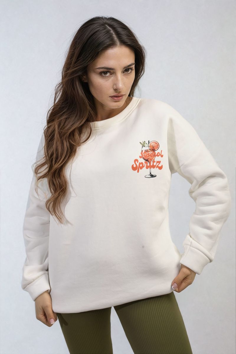 Cocktail Graphic Knitted Jumper-Aperol Spritz
