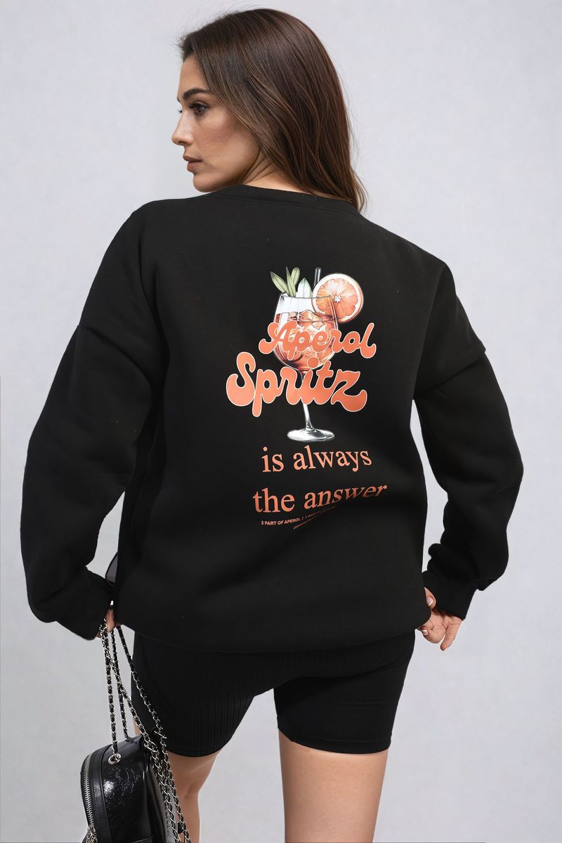 Cocktail Graphic Knitted Jumper-Aperol Spritz
