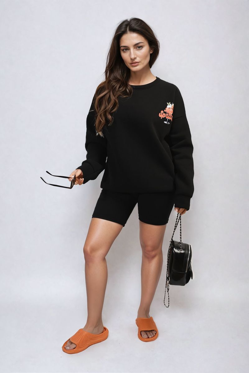 Cocktail Graphic Knitted Jumper-Aperol Spritz