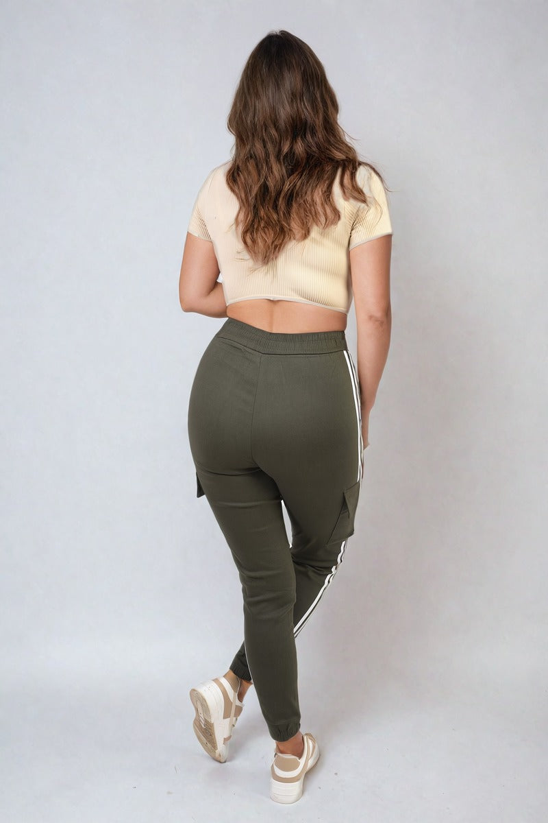 "Shop Isabel Drawstring Waist Cargo Trousers - Stylish & Comfortable Casual Wear in Multiple Colours!"