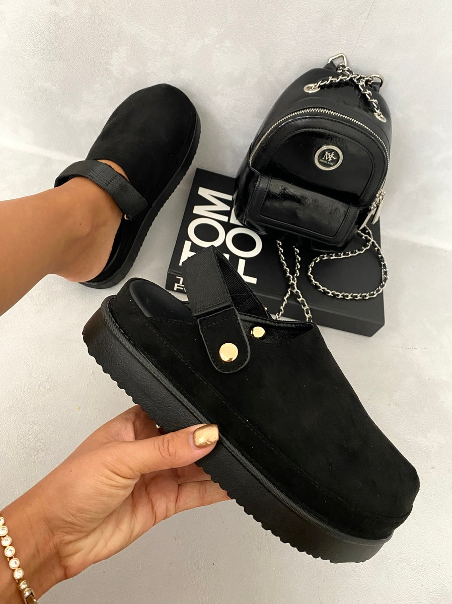 Elevate Your Look with Anna Chunky Slingback Closed Toe Clogs